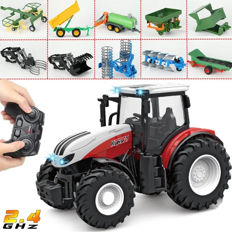 Tractor Implement - 1/24 2.4g rc agricultor carro brinquedos