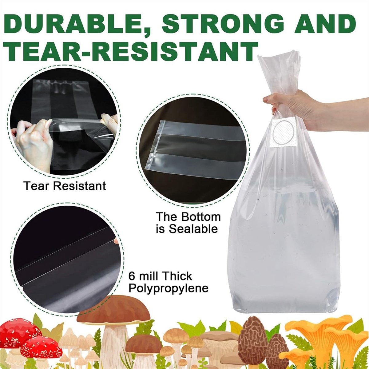 Sacos para Cultivo de Cogumelo - Mushroom Spawn Bag avaliação e preço