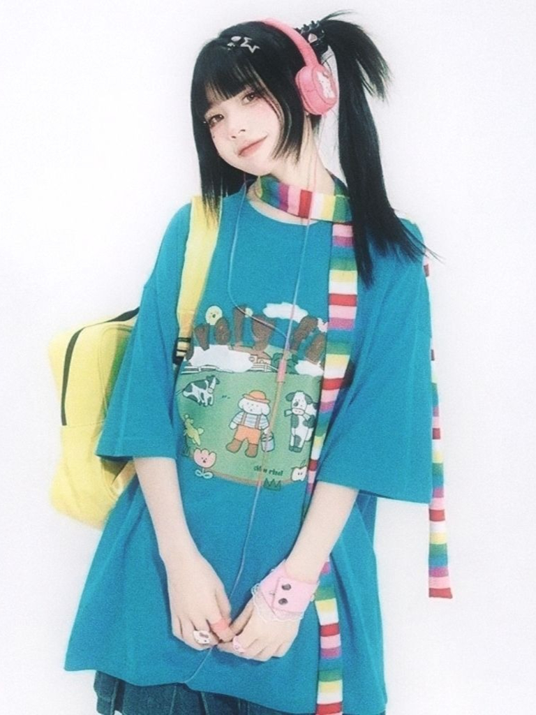 Camiseta Oversized Estilo Y2K  - Farming Japan avaliação e preço