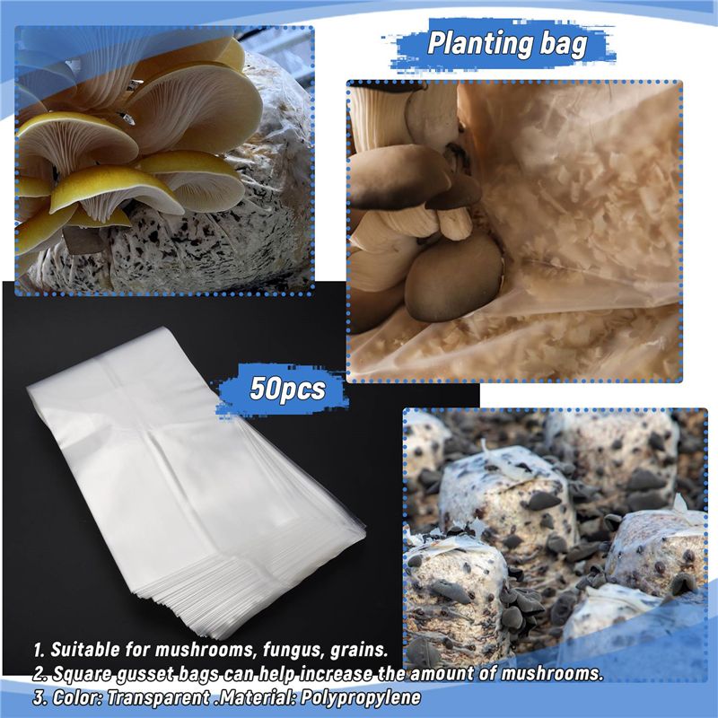 ABSJ-50Pcs Sacos de Cultivo de - Mushroom Spawn Bag avaliação e preço